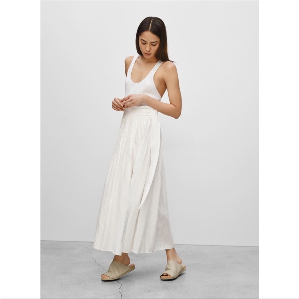 Aritzia Wilfred Essonne Black Pleated Wrap Maxi Skirt